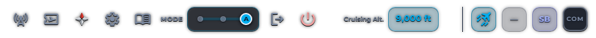 Advanced mode: minimal slim menu bar for voice-only flying